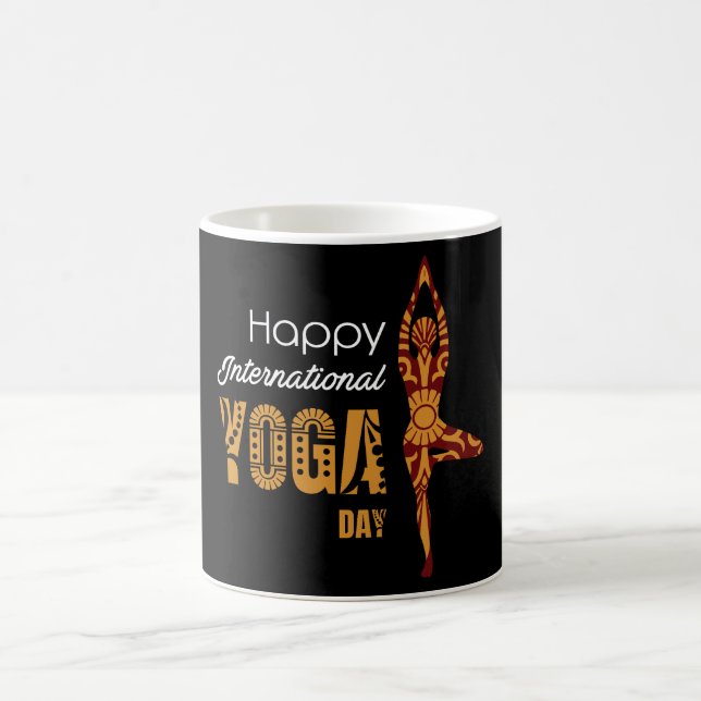 Internationaler Yogatag Kaffeetasse (Mittel)