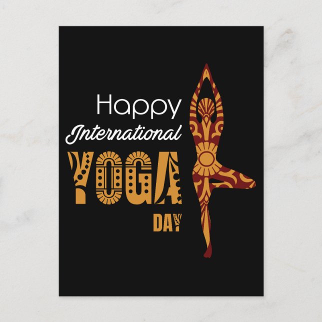 Internationaler Yogatag Postkarte (Vorderseite)