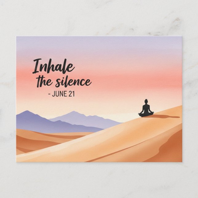 Internationaler Yogatag Postkarte (Vorderseite)