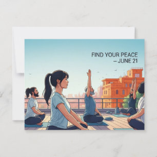 Internationaler Yogatag Postkarte
