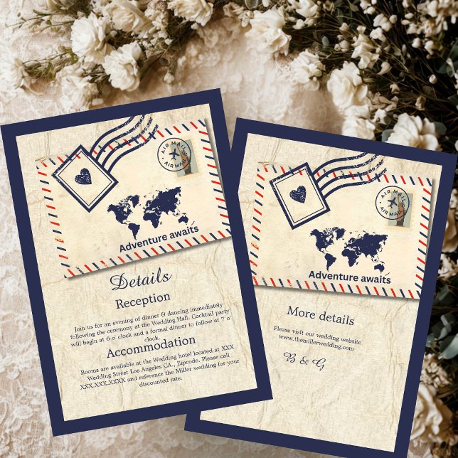 Internationales Abenteuer Rustikale Hochzeit in Ur Begleitkarte (Von Creator hochgeladen)