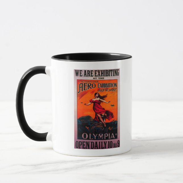 Internationales Aero Expo Vintage Poster Tasse (Links)