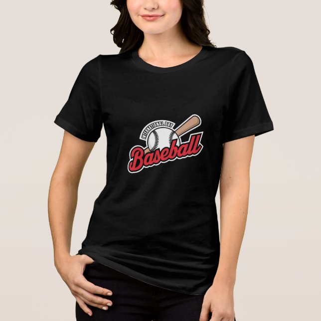 Internationales Baseball-Day-Logo Tri-Blend Shirt (Vorderseite)