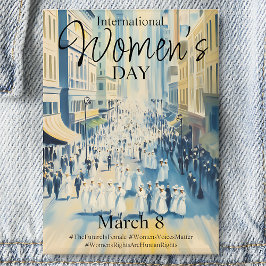 Internationales Frauentag-Leid Button