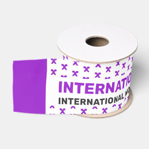 Internationales Frauentag-Warnmuster Ripsband