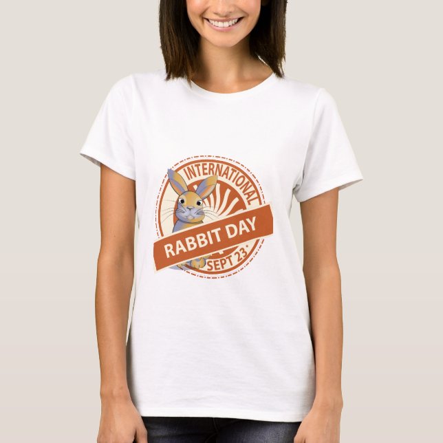 Internationales Kaninchenzeichen-Shirt T-Shirt (Vorderseite)