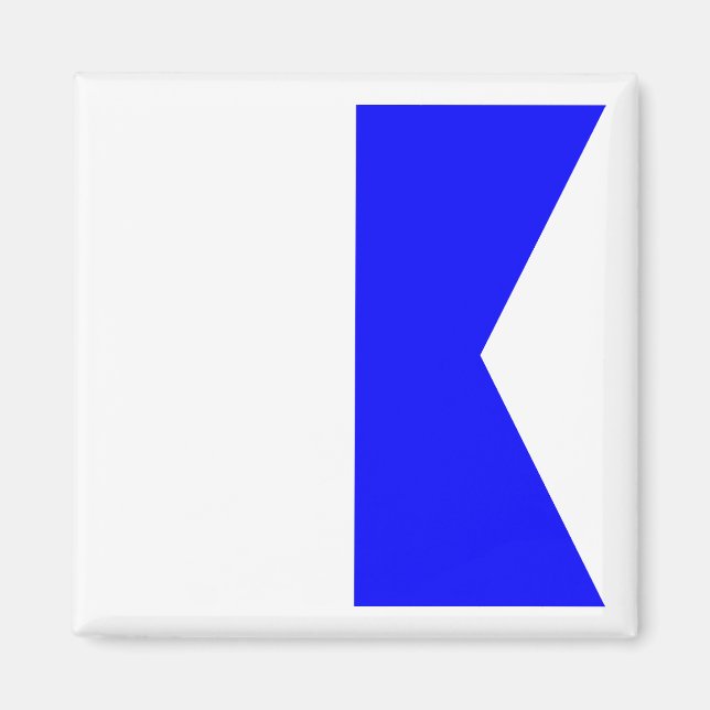 Internationales maritimes Signal ALFA Magnet (Vorne)