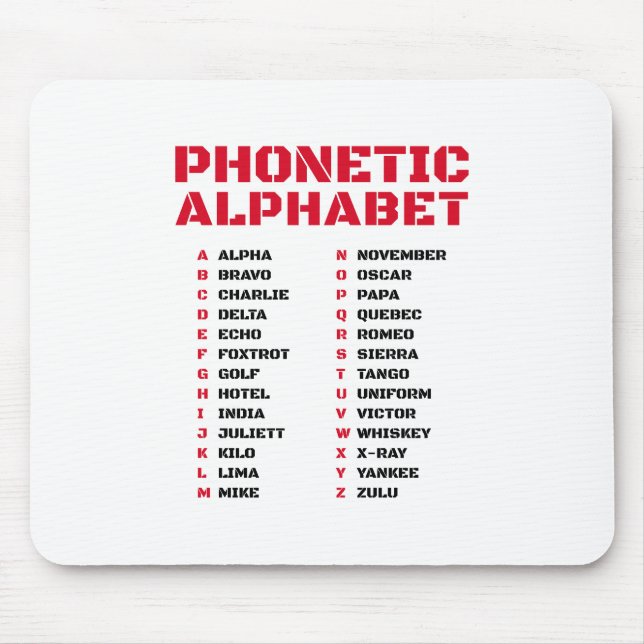 Internationales Phonetisches Alphabet Kanada Mousepad (Vorne)