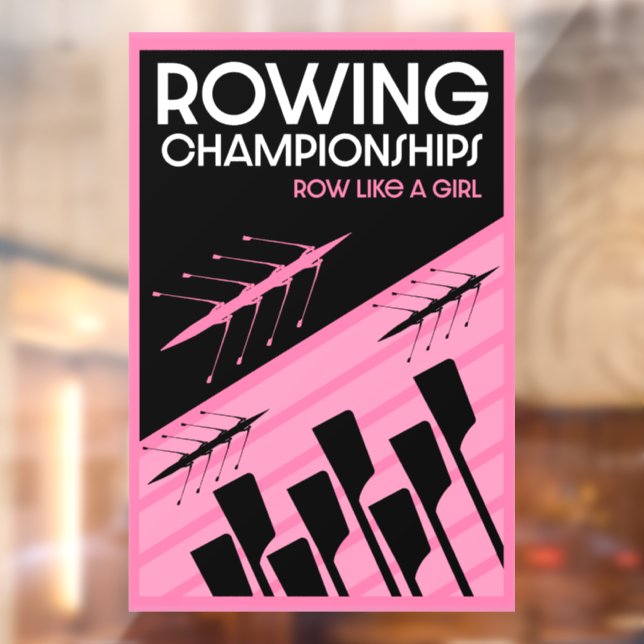 Internationales Rudern von Frauen Fensteraufkleber (Blatt 2)