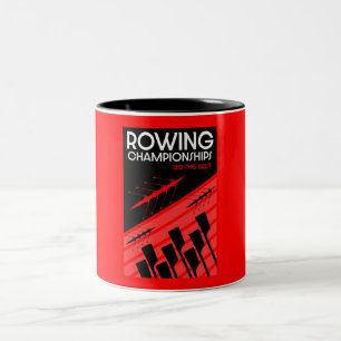Internationales Rudern Zweifarbige Tasse