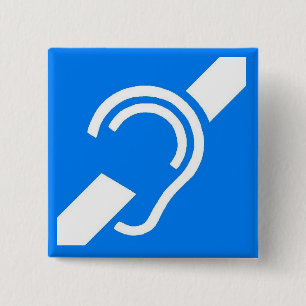 Internationales Symbol für das taube Button