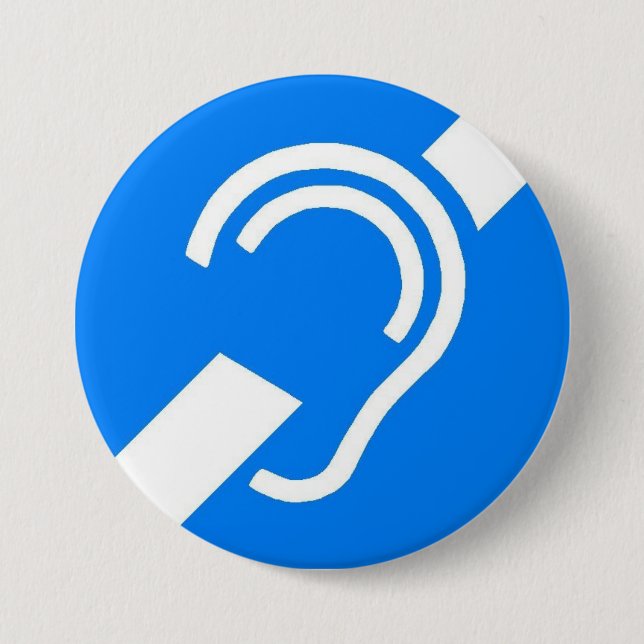 Internationales Symbol für das taube Button (Vorderseite)