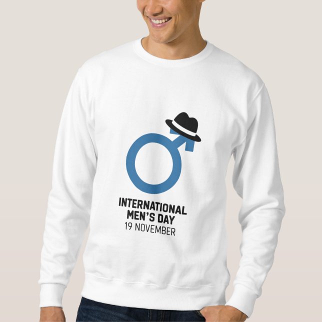 Internationales Tagesdesign für Männer Sweatshirt (Vorderseite)