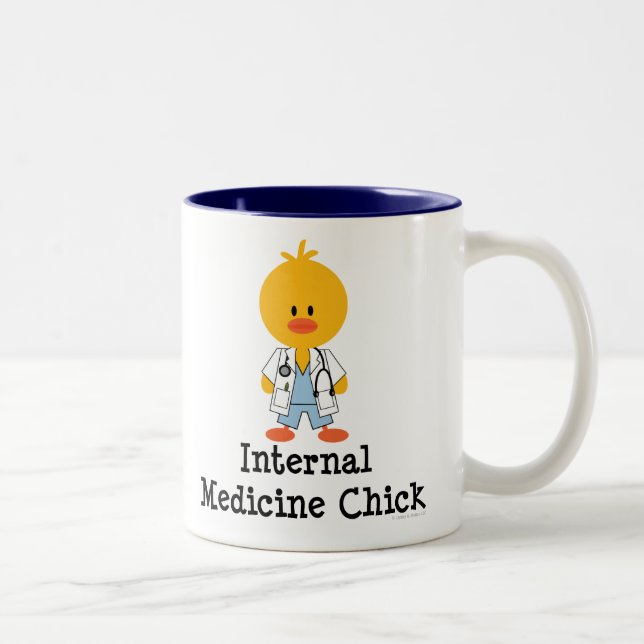 Interne Medizin-Küken-Tasse Zweifarbige Tasse (Rechts)