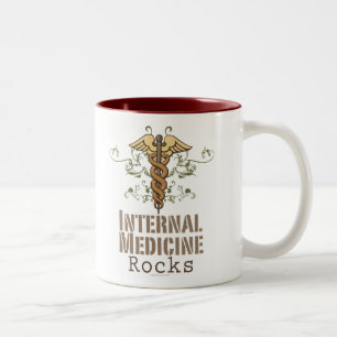 Interne Medizin schaukelt Caduceus-Tasse Zweifarbige Tasse
