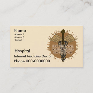 Interner Arzt Caduceus Terminkarte
