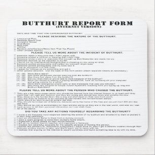 Internet Butthurt Berichtsform Mousepad