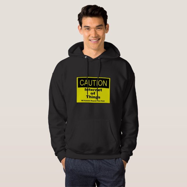 Internet der Dinge - Warnhinweis Hoodie (Vorne ganz)