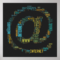 Internet-E-Mail Typisches Textsymbol | Geek-Plakat