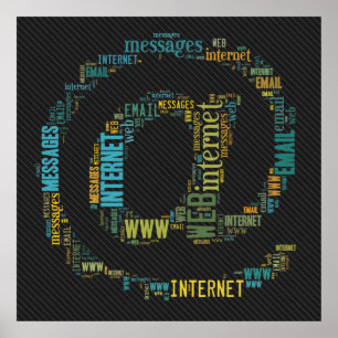 Internet-E-Mail Typisches Textsymbol   Geek-Plakat Poster