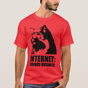 Internet: Ernstes Geschäft (lolcat lustiges T-Shirt