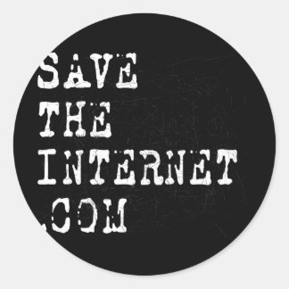 Internet gerettet runder aufkleber