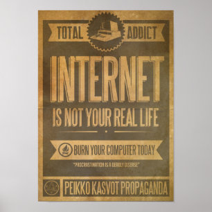 Internet ist nicht Ihr echtes Propagandaposter Poster