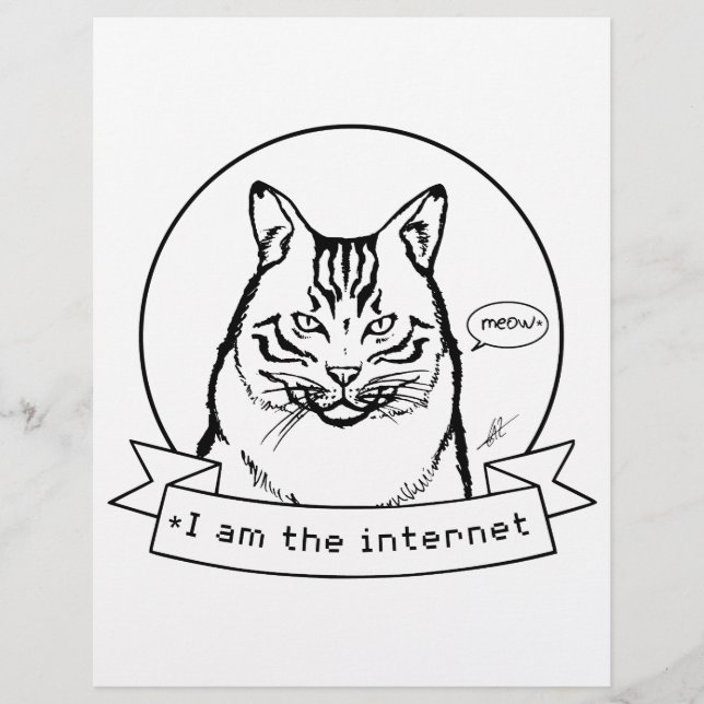 Internet-Katze - Farbseite. (Vorderseite)