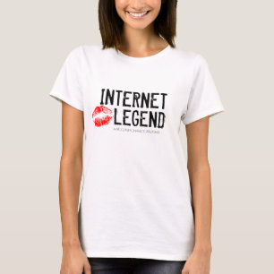 INTERNET-LEGENDE, LIPPENrote FRAUEN-' S-SHIRT T-Shirt