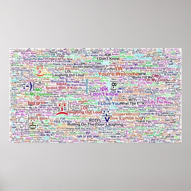Internet Lingo Art Poster (Vorne)