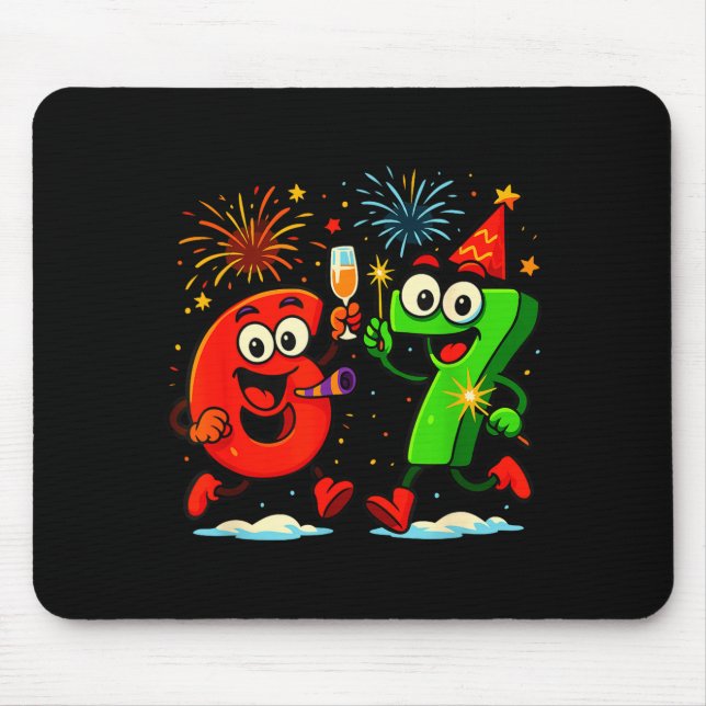 Internet-Meme 6 und 7 Sechs Sieben Alpha-Aura-Ener Mousepad (Vorne)