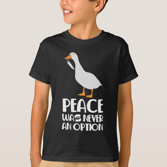 Internet-Meme Game-Friede nie eine Option T-Shirt (Vorderseite)