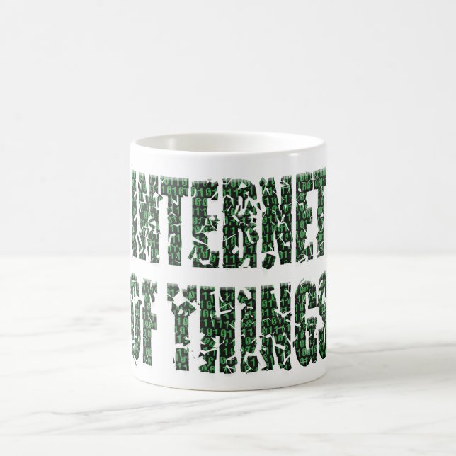 Internet of things with an overlay of binary code  kaffeetasse (Mittel)
