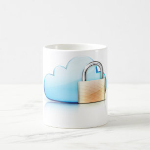 Internet Security Icon Padlock Sicherer Kaffee-Tas Kaffeetasse