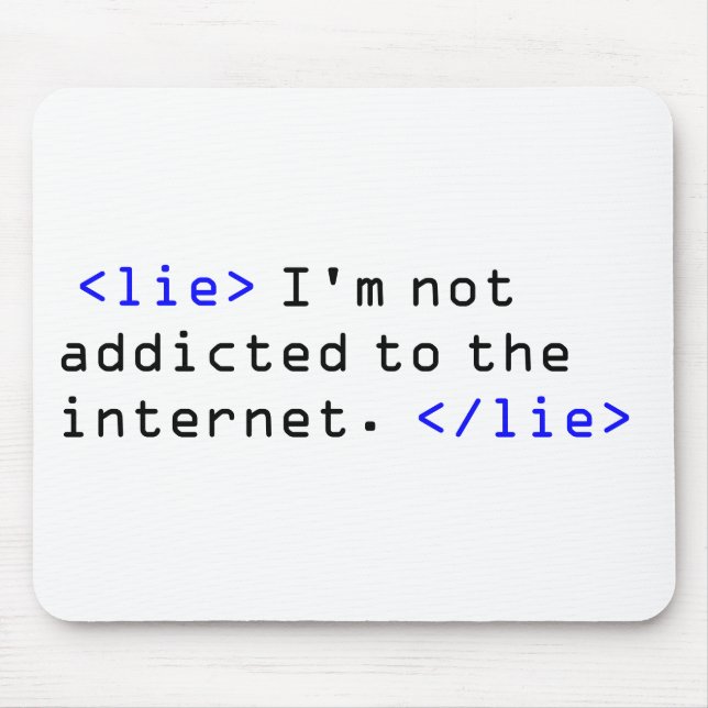 Internet-Sucht Mousepad (Vorne)