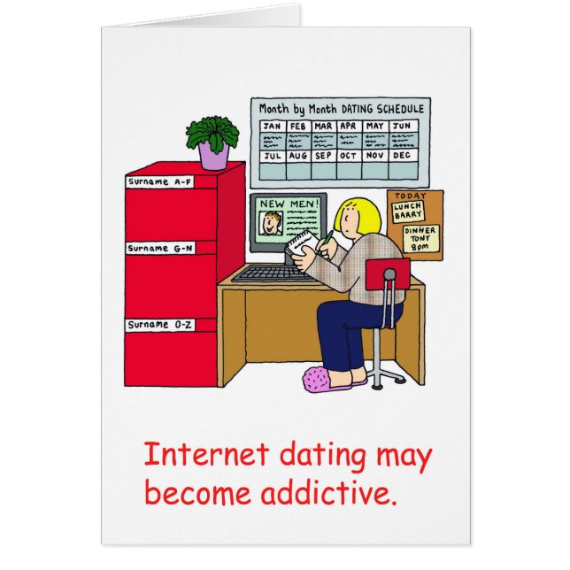 Internet Verabreden Adoption Cartoon für sie (Vorne)