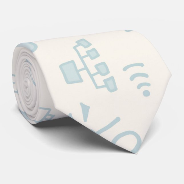 Internetdoodles Krawatte (Gerollt)