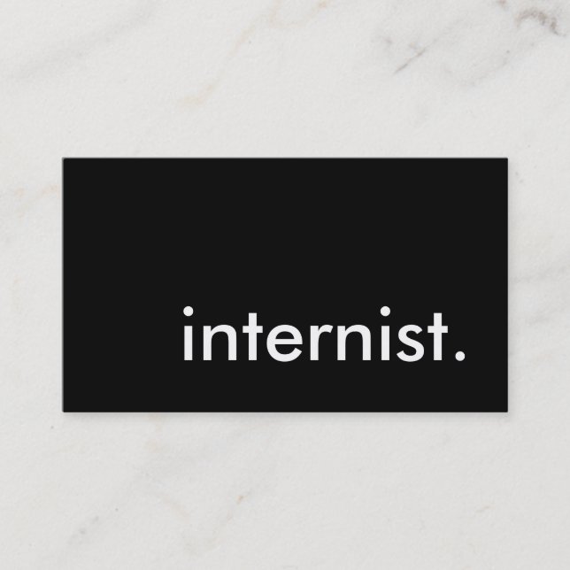 Internist. Visitenkarte (Vorderseite)