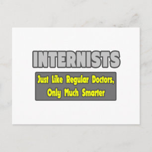 Internisten... klüger postkarte