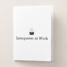 Interpreter im Arbeitsbereich 3 Ring Binder Pocket