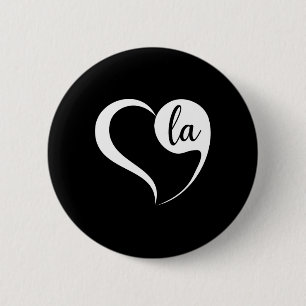 Interpunktion Heart Comma La Harris Präsidentin Button