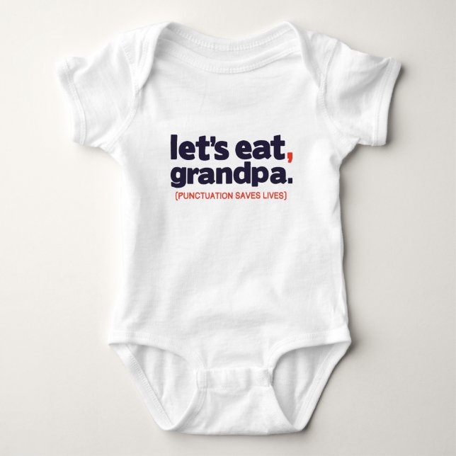 Interpunktion rettet Leben Baby Strampler (Vorderseite)
