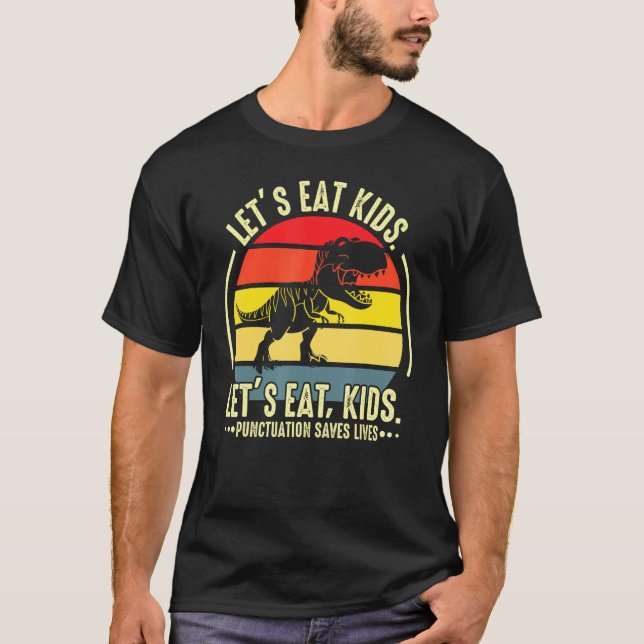 Interpunktion rettet Leben Lehrer T-Shirt (Vorderseite)