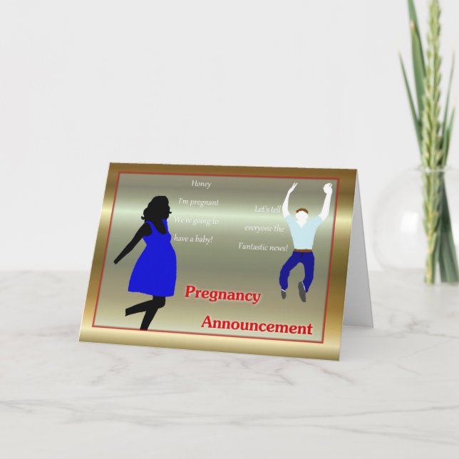 Interracial Baby Ankündigung für gemischte Paare (Vorderseite)