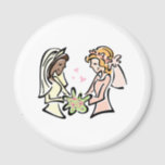 Interracial Lesbian Wedding Magnet<br><div class="desc">Die interrassische Lesbische Hochzeit zeigt, dass es egal ist, welche Rasse oder welches Geschlecht Sie sind, wenn Sie in der Liebe sind! Dieses tolle Geschenk ist perfekt für jeden, der seinen gleichgeschlechtlichen Partner heiratet, jedem zeigen, dass man in der Liebe ist, und nichts wird Sie davon abhalten, Ihre Liebe zu...</div>