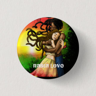 Interracial Liebe Rasta Knopf Button