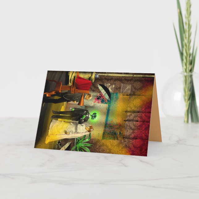 Interrassische Liebe Feiertagskarte (Vorderseite)