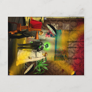 Interrassische Liebe Feiertagspostkarte