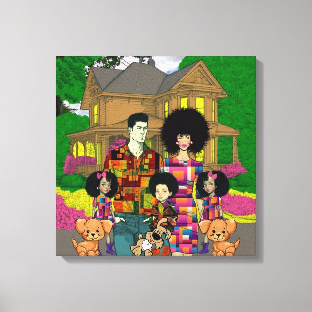 Interrazionale Mauer Art Leinwanddruck (Vorderseite)