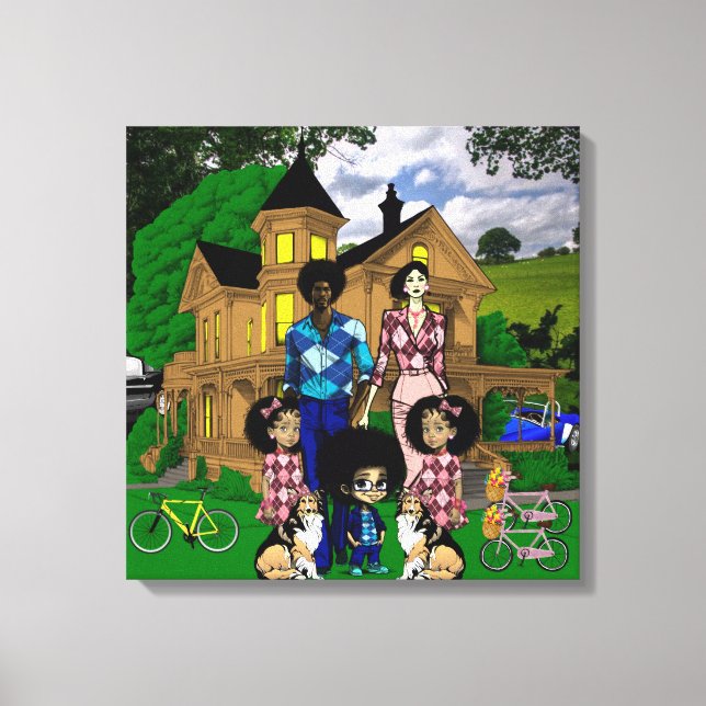 Interrazionale Mauer Art Leinwanddruck (Vorderseite)